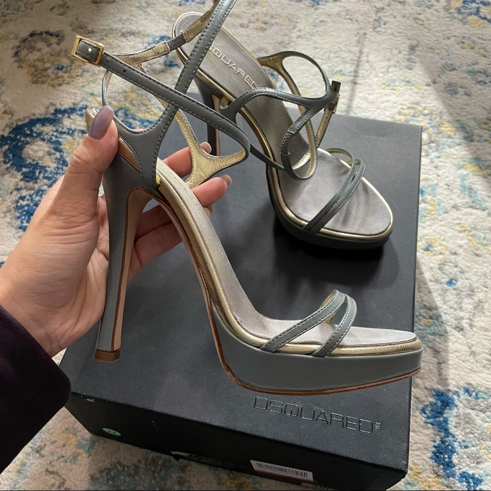 DSQUARED Grey Gold Sandals